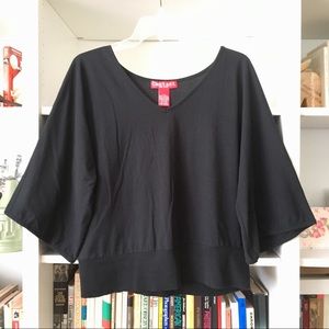 Contact New York black dolman sleeve tee, size L